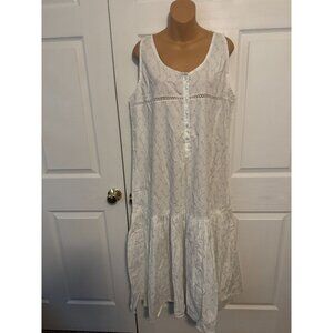 NWT Lanique Women's Plus Size Cotton Nightgown 14/16 Floral Cottage Core